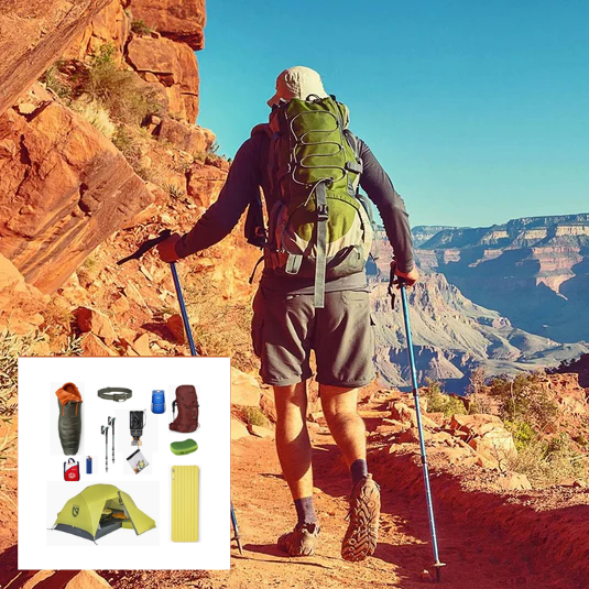 MEN'S GRAND CANYON BACKPACKING KIT (3-5-7 DAY OPTIONS)