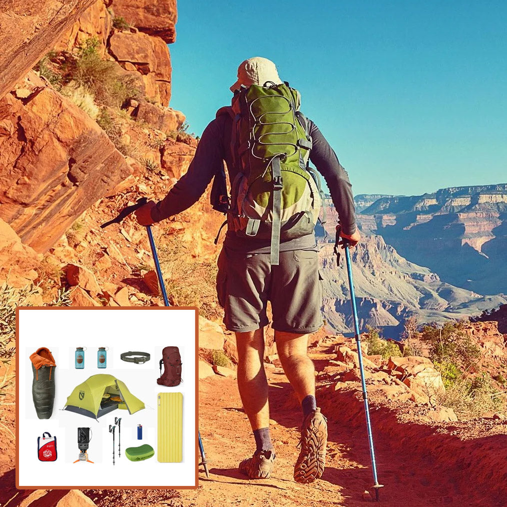 MEN'S BACKPACKING BUNDLE - FREE SHIPPING - 3 DAY, 5 DAY, 7 DAY OPTIONS
